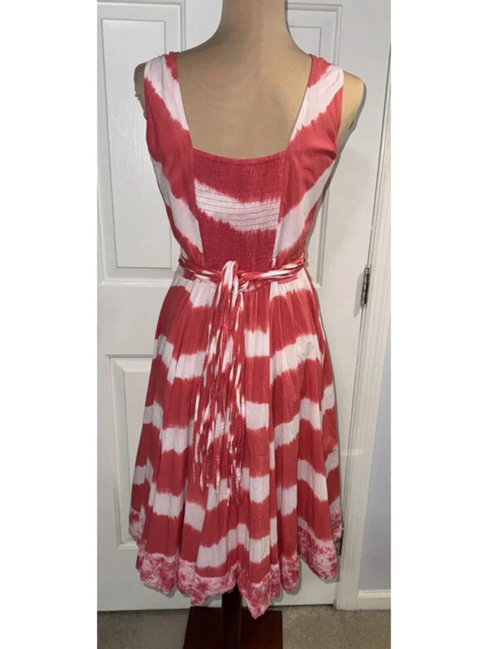 Sundance Island Rhythms Tie Dye Sleeveless V Neck Sundress Dress Size 6